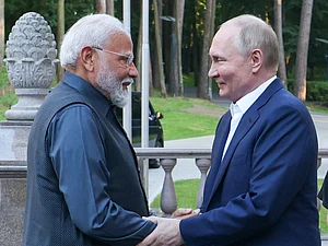 X/@Narendramodi : PM Modi with Russian President Putin in Moscow